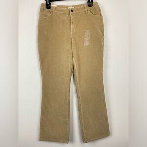 St. John’s Bay size 14 Women’s Camel Beige Corduroy Stretch Bootcut Pants